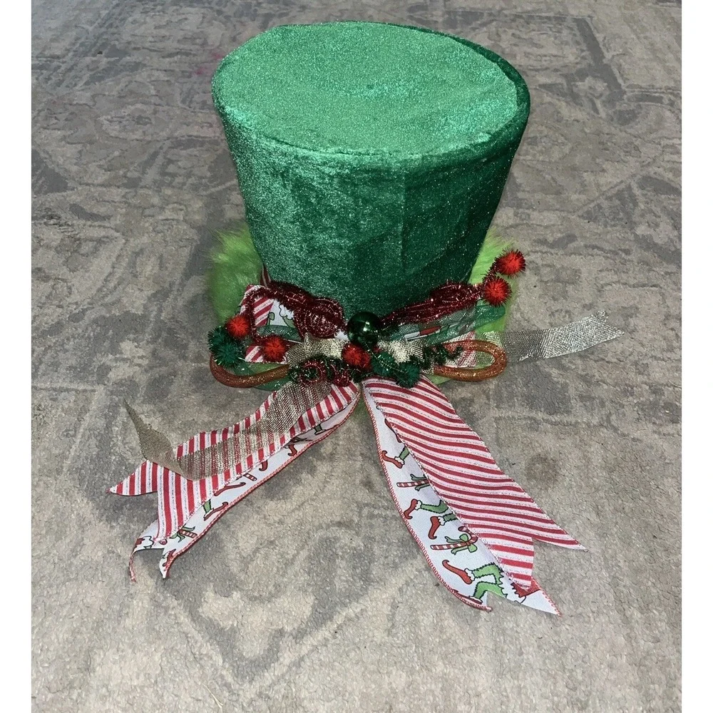 NWOT The Grinch‎ Christmas Tree Topper Top Hat Green